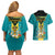 Bahamas Couples Matching Off Shoulder Short Dress and Hawaiian Shirt Happy Bahamian Emancipation Day - Wonder Print Shop