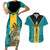 Bahamas Couples Matching Short Sleeve Bodycon Dress and Hawaiian Shirt Happy Bahamian Emancipation Day - Wonder Print Shop