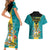 Bahamas Couples Matching Short Sleeve Bodycon Dress and Hawaiian Shirt Happy Bahamian Emancipation Day - Wonder Print Shop