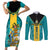 Bahamas Couples Matching Short Sleeve Bodycon Dress and Long Sleeve Button Shirts Happy Bahamian Emancipation Day - Wonder Print Shop