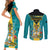 Bahamas Couples Matching Short Sleeve Bodycon Dress and Long Sleeve Button Shirts Happy Bahamian Emancipation Day - Wonder Print Shop