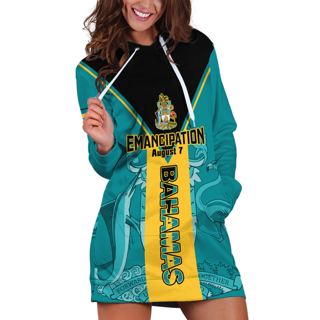 Bahamas Hoodie Dress Happy Bahamian Emancipation Day - Wonder Print Shop