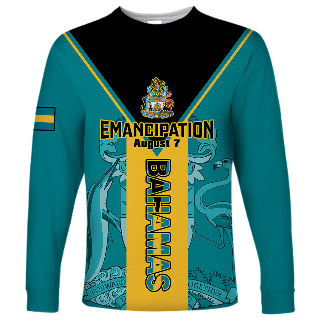 Bahamas Long Sleeve Shirt Happy Bahamian Emancipation Day - Wonder Print Shop