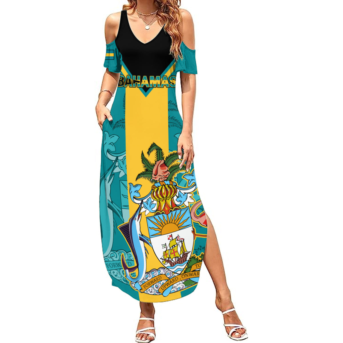 Bahamas Summer Maxi Dress Happy Bahamian Emancipation Day - Wonder Print Shop