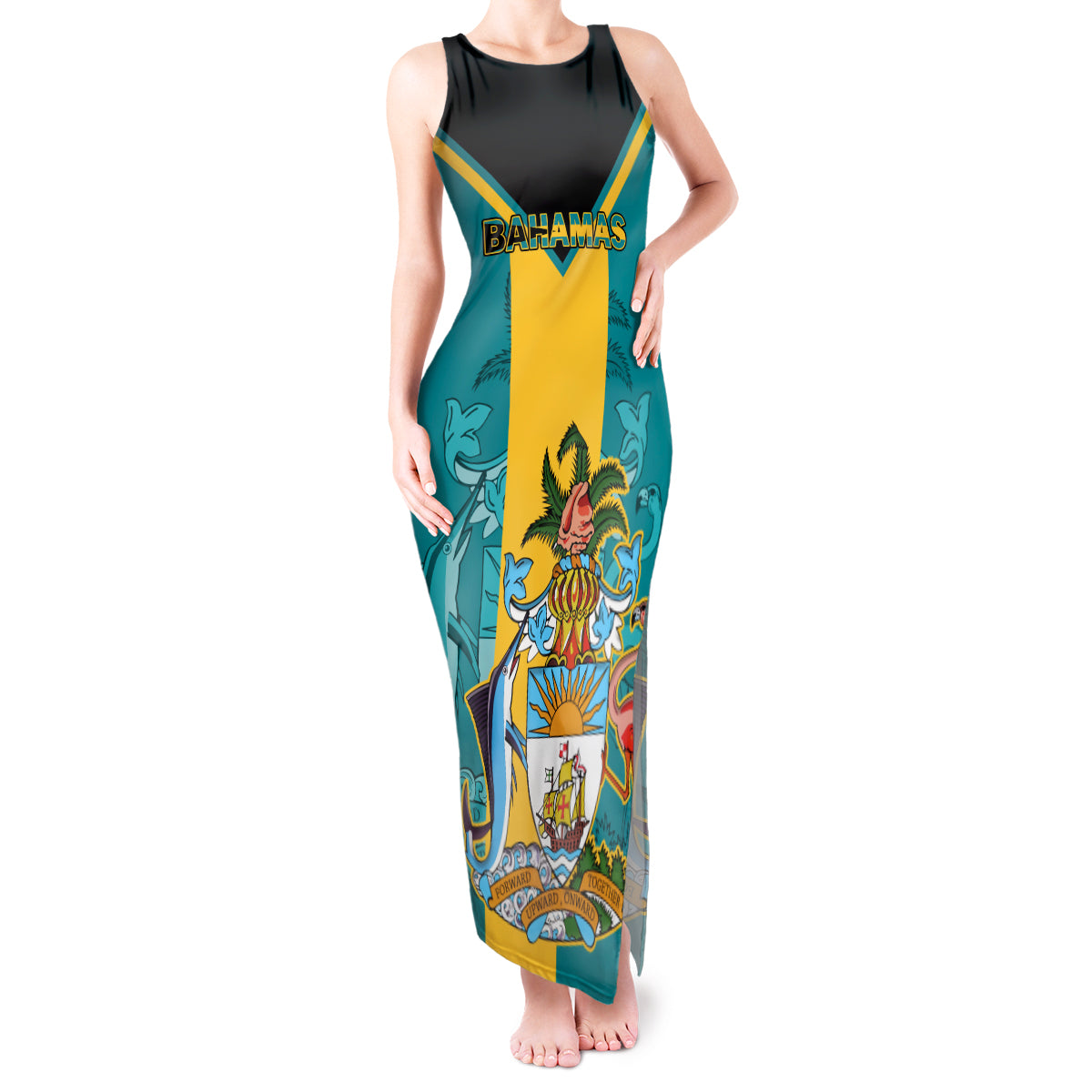 Bahamas Tank Maxi Dress Happy Bahamian Emancipation Day - Wonder Print Shop