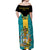 Personalised Bahamas Off Shoulder Maxi Dress Happy Bahamian Emancipation Day - Wonder Print Shop