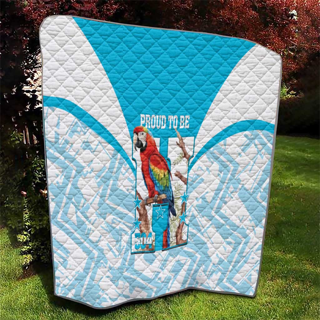 Honduras Independence Day Quilt 504 Proud Scarlet Macaw - Wonder Print Shop
