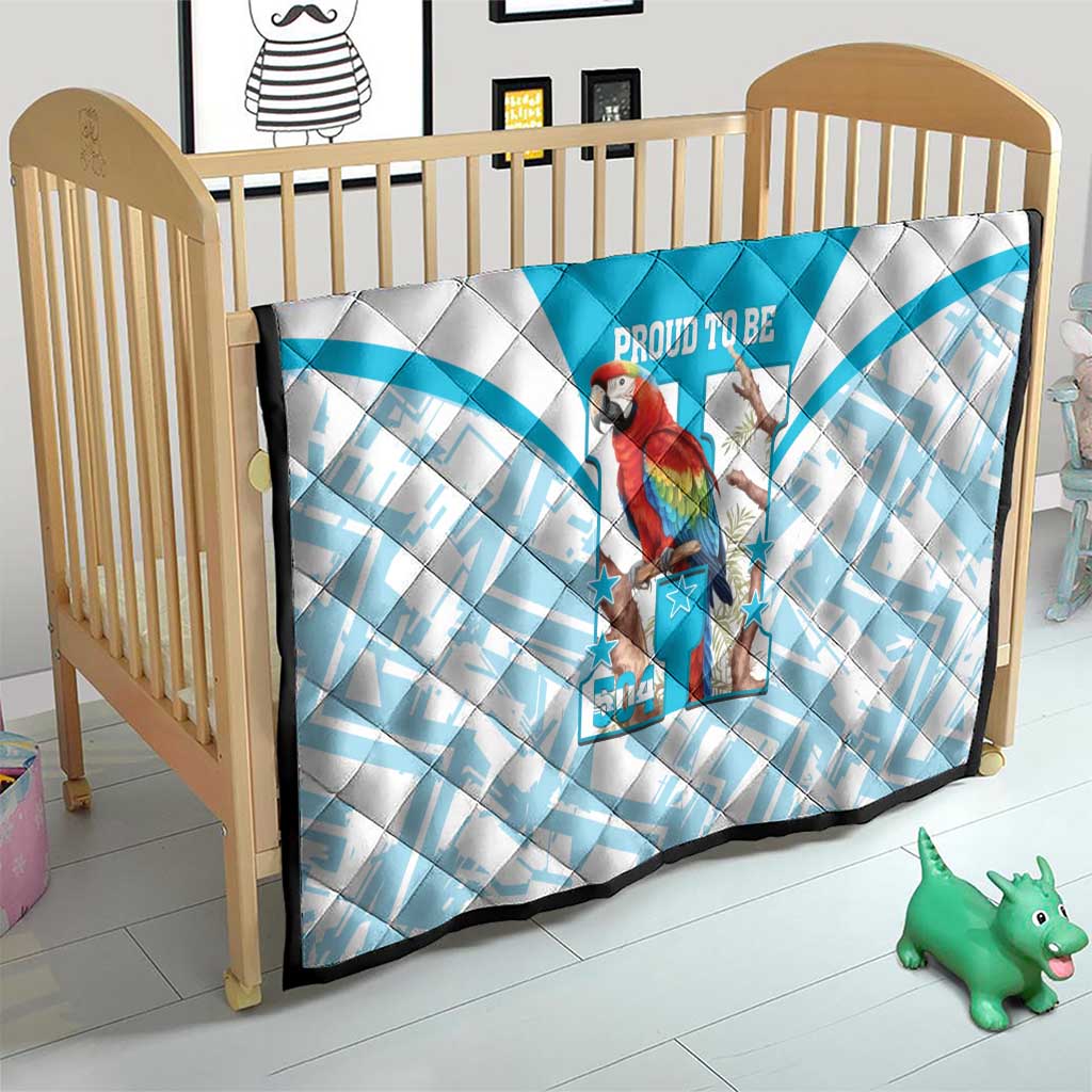 Honduras Independence Day Quilt 504 Proud Scarlet Macaw - Wonder Print Shop