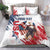 Custom USA Rugby Bedding Set Powerful Eagle Grunge Brush Style - White - Wonder Print Shop