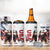 Custom USA Rugby 4 in 1 Can Cooler Tumbler Powerful Eagle Grunge Brush Style - White - Wonder Print Shop