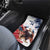 Custom USA Rugby Car Mats Powerful Eagle Grunge Brush Style - White - Wonder Print Shop