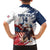 Custom USA Rugby Family Matching Long Sleeve Bodycon Dress and Hawaiian Shirt Powerful Eagle Grunge Brush Style - White - Wonder Print Shop