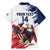 Custom USA Rugby Family Matching Mermaid Dress and Hawaiian Shirt Powerful Eagle Grunge Brush Style - White - Wonder Print Shop