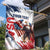 Custom USA Rugby Garden Flag Powerful Eagle Grunge Brush Style - White - Wonder Print Shop