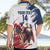 Custom USA Rugby Hawaiian Shirt Powerful Eagle Grunge Brush Style - White - Wonder Print Shop