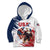 Custom USA Rugby Kid Hoodie Powerful Eagle Grunge Brush Style - White - Wonder Print Shop