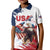 Custom USA Rugby Kid Polo Shirt Powerful Eagle Grunge Brush Style - White - Wonder Print Shop