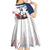 Custom USA Rugby Kid Short Sleeve Dress Powerful Eagle Grunge Brush Style - White - Wonder Print Shop