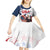 Custom USA Rugby Kid Short Sleeve Dress Powerful Eagle Grunge Brush Style - White - Wonder Print Shop