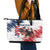 Custom USA Rugby Leather Tote Bag Powerful Eagle Grunge Brush Style - White