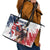 Custom USA Rugby Leather Tote Bag Powerful Eagle Grunge Brush Style - White