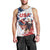 Custom USA Rugby Men Tank Top Powerful Eagle Grunge Brush Style - White - Wonder Print Shop