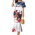 Custom USA Rugby Mermaid Dress Powerful Eagle Grunge Brush Style - White - Wonder Print Shop