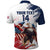 Custom USA Rugby Polo Shirt Powerful Eagle Grunge Brush Style - White - Wonder Print Shop