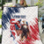 Custom USA Rugby Quilt Powerful Eagle Grunge Brush Style - White