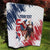 Custom USA Rugby Quilt Powerful Eagle Grunge Brush Style - White