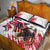 Custom USA Rugby Quilt Bed Set Powerful Eagle Grunge Brush Style - White - Wonder Print Shop