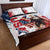 Custom USA Rugby Quilt Bed Set Powerful Eagle Grunge Brush Style - White - Wonder Print Shop