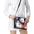 Custom USA Rugby Shoulder Handbag Powerful Eagle Grunge Brush Style - White