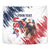 Custom USA Rugby Tapestry Powerful Eagle Grunge Brush Style - White