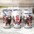 Custom USA Rugby Tumbler Cup Powerful Eagle Grunge Brush Style - White