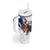 Custom USA Rugby Tumbler With Handle Powerful Eagle Grunge Brush Style - White