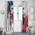 Custom USA Rugby Window Curtain Powerful Eagle Grunge Brush Style - White