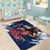 Custom USA Rugby Area Rug Powerful Eagle Grunge Brush Style - Blue - Wonder Print Shop