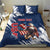 Custom USA Rugby Bedding Set Powerful Eagle Grunge Brush Style - Blue - Wonder Print Shop