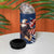 USA Rugby 4 in 1 Can Cooler Tumbler Powerful Eagle Grunge Brush Style - Blue - Wonder Print Shop