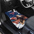 Custom USA Rugby Car Mats Powerful Eagle Grunge Brush Style - Blue - Wonder Print Shop