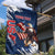 Custom USA Rugby Garden Flag Powerful Eagle Grunge Brush Style - Blue - Wonder Print Shop