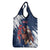 Custom USA Rugby Grocery Bag Powerful Eagle Grunge Brush Style - Blue