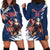 Custom USA Rugby Hoodie Dress Powerful Eagle Grunge Brush Style - Blue - Wonder Print Shop