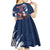 Custom USA Rugby Kid Short Sleeve Dress Powerful Eagle Grunge Brush Style - Blue - Wonder Print Shop