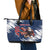 Custom USA Rugby Leather Tote Bag Powerful Eagle Grunge Brush Style - Blue