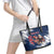 Custom USA Rugby Leather Tote Bag Powerful Eagle Grunge Brush Style - Blue