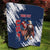 Custom USA Rugby Quilt Powerful Eagle Grunge Brush Style - Blue