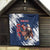 Custom USA Rugby Quilt Powerful Eagle Grunge Brush Style - Blue