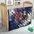 Custom USA Rugby Quilt Powerful Eagle Grunge Brush Style - Blue